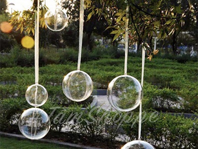 Quả cầu nhựa trong suốt hai mảnh ghép làm trái châu Noel [ĐK6-20cm - Tự ráp] TRAICHAU-40