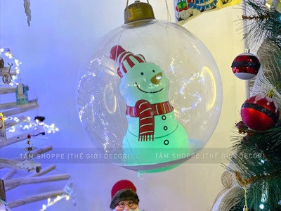 Trái châu Noel cỡ siêu to bơm hơi [ĐK45-60cm - Căng đẹp] TRAICHAU-41