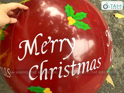Trái châu Noel cỡ siêu to bơm hơi [ĐK45-60cm - Căng đẹp] TRAICHAU-41