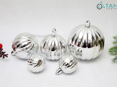 Trái châu Noel múi dọc đủ màu, đủ cỡ [ĐK 4-10cm - bắt sáng] TRAICHAU-37