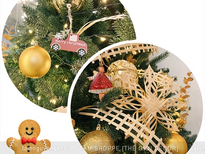 Trái châu Noel vân nổi 6 cạnh 2D [ĐK8/10cm - ánh kim] TRAICHAU-30