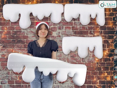 Tuyết tan mút xốp cỡ lớn 3 size trang trí giáng sinh [Dài 50 - 100cm] TUYETTAN-01