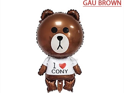 Bong bóng kiếng hình Gấu Brown - Thỏ Cony - Vịt Sally 33cm BBK-HCV-01