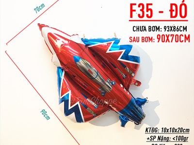 Bong bóng kiếng hình máy bay dài 90cm BBK-MB-01