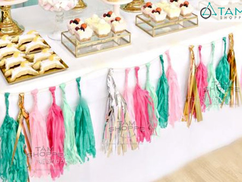 Set 05 chùm tua rua giấy decor tiệc PK-TUARUA-01