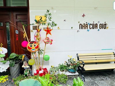 Bụi tre Trung thu với lồng đèn và mẹt vẽ dân gian [2024 - Bởi Tâm Nguyễn Decor] CC-TRUNGTHU-2403