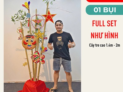 Bụi tre lắp ráp có đế tự đứng được cao 1,6-2m [Dễ lắp - Có lẻ đế rời] CAYTRE-02