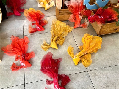 Mô hình cá chép decor Mini [Dáng thon - Nhiều màu] D45cm TCV-CA-06