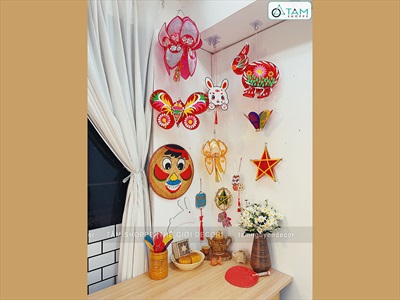 Decor góc chill trung thu bên cửa sổ [2024 - Bởi Tâm Nguyễn Decor] CC-TRUNGTHU-2402