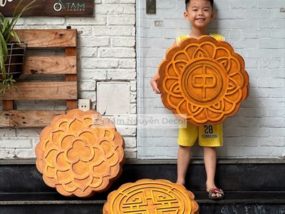 Mô hình bánh Trung 3D cỡ lớn 50cm [Mút xốp/ Như thật] BANHGIA-02