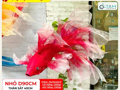 Mô hình cá chép decor đuôi kiếm thân sắt [Có đèn Led - Dáng thon] TCV-CA-05