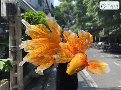 Mô hình cá chép decor đuôi lá thân xốp [Form đẹp - Nhiều cỡ/ màu] TCV-CA-04