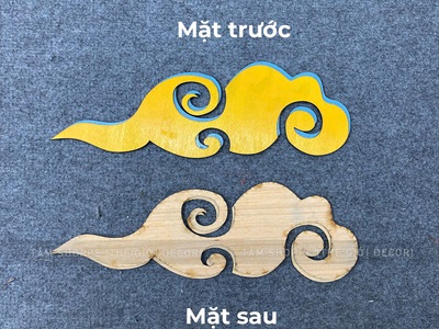 Mô hình đám mây đuôi nhọn bằng gỗ [Gỗ nhẹ - 2 hướng/ 2 cỡ] DAMMAY-01