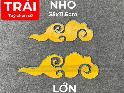 Mô hình đám mây đuôi nhọn bằng gỗ [Gỗ nhẹ - 2 hướng/ 2 cỡ] DAMMAY-01