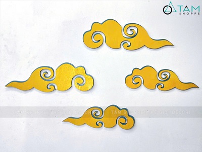 Mô hình đám mây đuôi nhọn bằng gỗ [Gỗ nhẹ - 2 hướng/ 2 cỡ] DAMMAY-01