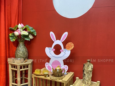 [ORDER 3-5 ngày] Mô hình thỏ ngọc khoét mặt chụp hình dễ thương [Tự đứng - vừa khuôn mặt] FORM-TRTHU-03