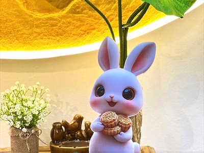 Mô hình thỏ ngọc trang trí Trung thu [Dưới 30cm - Nhiều kiểu] TCV-THO-03