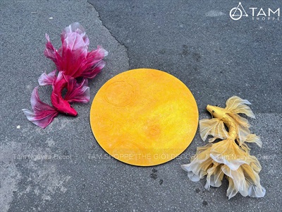 Set cá chép và trăng trang trí Trung thu - Tết [2025 - Tâm Nguyễn Decor] CC-TRUNGTHU-2505