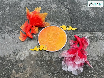Set cá chép và trăng trang trí Trung thu - Tết [2025 - Tâm Nguyễn Decor] CC-TRUNGTHU-2505