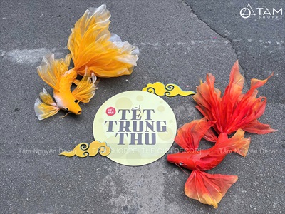 Set cá chép và trăng trang trí Trung thu - Tết [2025 - Tâm Nguyễn Decor] CC-TRUNGTHU-2505
