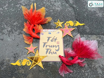 Set cá chép và trăng trang trí Trung thu - Tết [2025 - Tâm Nguyễn Decor] CC-TRUNGTHU-2505