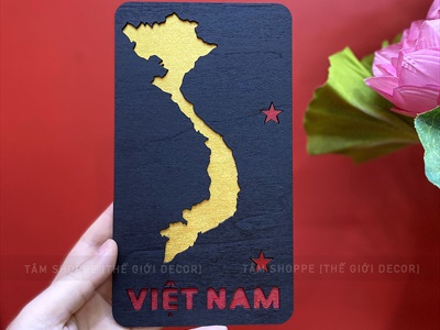 Bộ chữ Trung thu cách điệu 2 lớp chữ nhật đứng [30x15cm - 2 lớp] CHU-GO-14
