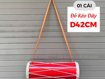 Trống cơm màu đỏ nhiều cỡ [Nhạc cụ -Decor] TRONG-03