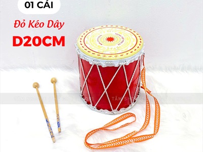 Trống cơm màu đỏ nhiều cỡ [Nhạc cụ -Decor] TRONG-03