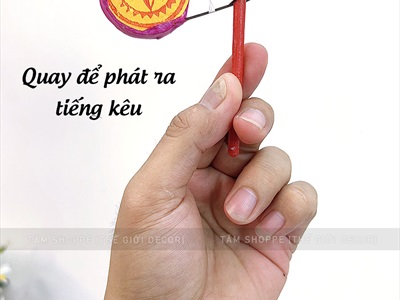 Trống quay mini cầm tay phát âm thanh giòn giã [Trống bỏi - Dân gian] TRONG-02