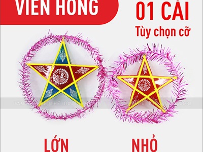 Lồng đèn ông sao truyền thống cỡ nhỏ & trung 35-45cm LDEN-KIENG-01