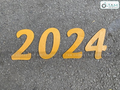 Số năm 2024 trang trí Tết [Thiết kế - Chuẩn đẹp] SO-GO-02