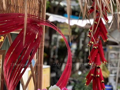 Tiểu cảnh Tết Vách nhà tranh ô cửa sổ [2025 - Tâm Nguyễn Decor] CC-TET-2504