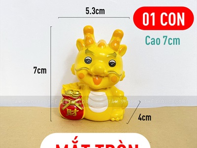 Tượng rồng chibi nhựa thần tài [Loại đẹp - Được chọn kiểu] TUONG-RONG-01