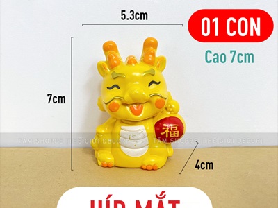 Tượng rồng chibi nhựa thần tài [Loại đẹp - Được chọn kiểu] TUONG-RONG-01