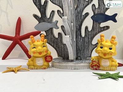 Tượng rồng chibi nhựa thần tài [Loại đẹp - Được chọn kiểu] TUONG-RONG-01