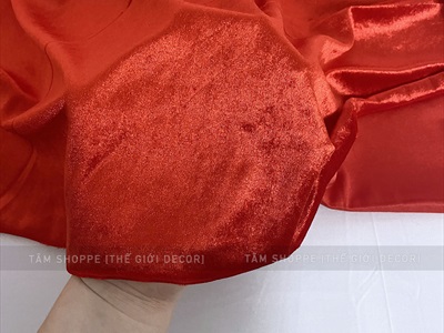 Vải nhung Đỏ - nhung Vàng xịn khổ 1m6 (bán theo 1m tới) PK-VAI-09