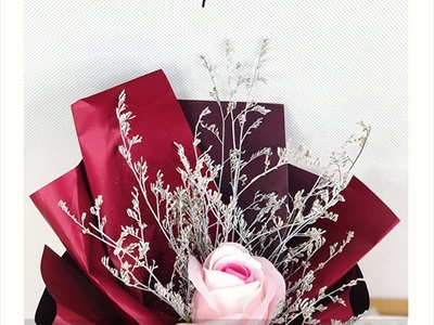 Bó hoa hồng sáp sao trắng kiểu hoa cưới 1-3 bông [ Tặng 8-3 - sinh nhật - valentine ]
