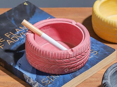 Gạt tàn thuốc hình lốp xe giả cổ [ĐK9cm - Nhiều màu] GATTAN-02