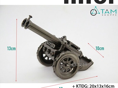 Mô hình xe súng đại bác 2 nòng sắt MHX-SĐB-01