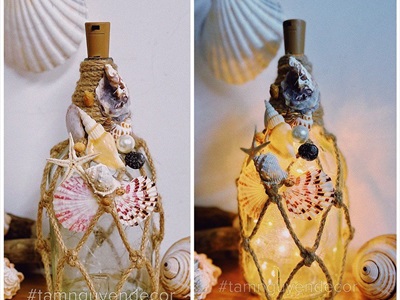 Set vỏ sò ốc sao biển ngọc trai làm handmade 17 cái [Có chai handmade sẵn] VOSOOC-SET01