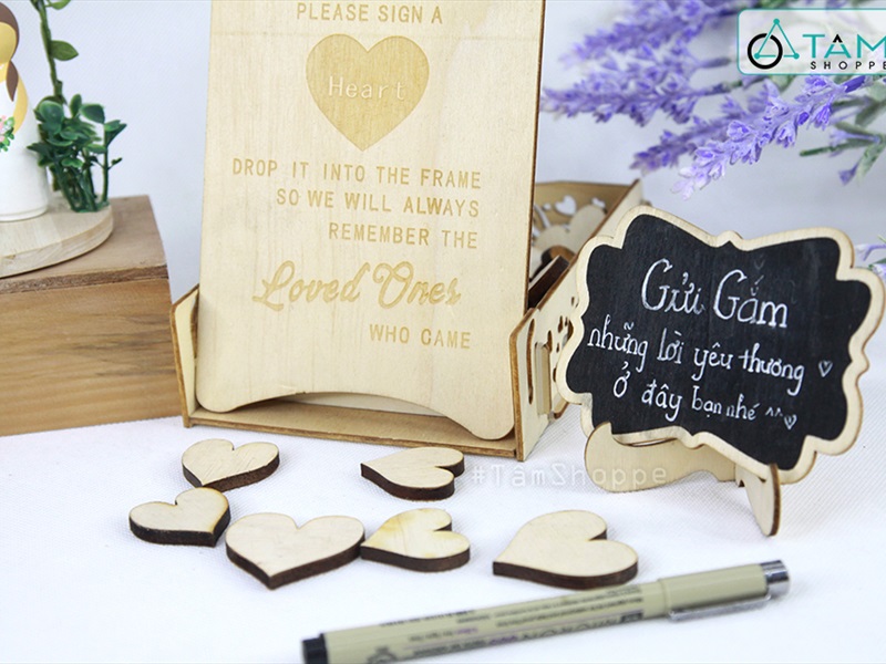 Bảng đen viết phấn mini để bàn có giá đỡ [1 mặt - tháo lắp] BANGDEN-17