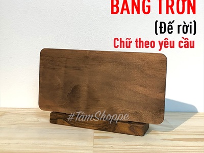 Bảng Welcome - Order Here gỗ để bàn màu Rustic BANGTEN-01
