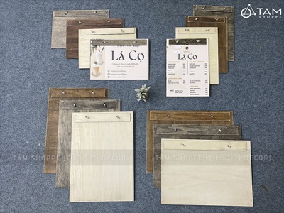 Bìa gỗ kẹp menu + Đế gỗ có rãnh kẹp bìa tự đứng [A3/A4 - Khắc logo theo YC] BIAKEP-01