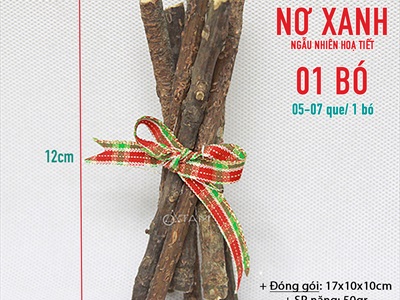 Bó củi mini thắt nơ xinh xắn [ĐK~1cm/ 5-7que] CAYCUI-05