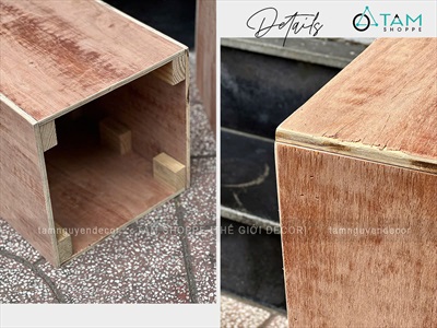 Bục gỗ vuông làm đôn decor trang trí chụp hình [Bục thô - Chắc chắn] BUCDON-01