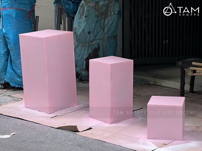 Bục gỗ vuông làm đôn decor trang trí chụp hình [Bục thô - Chắc chắn] BUCDON-01
