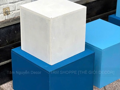 Bục gỗ vuông làm đôn decor trang trí chụp hình [Bục thô - Chắc chắn] BUCDON-01