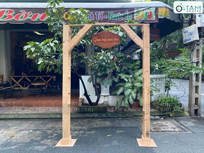 [ORDER 3-5 NGÀY] Khung cổng gỗ pallet chữ U decor tháo lắp tiện lợi [210x170cm - Tự đứng] KHUNGCONG-01