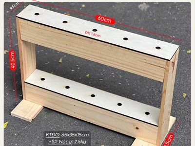[ORDER 3-5NGÀY] Hàng rào gỗ cắm cành hoa tự đứng [Lỗ ĐK 1,8cm/ Đế tháo lắp] HANGRAO-03