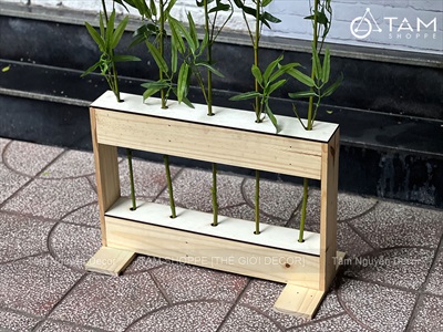 [ORDER 3-5NGÀY] Hàng rào gỗ cắm cành hoa tự đứng [Lỗ ĐK 1,8cm/ Đế tháo lắp] HANGRAO-03